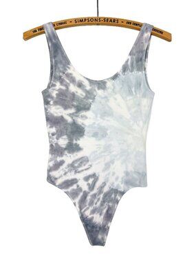 Aritzia Wilfred Free Tie Dye Blue Bodysuit Small